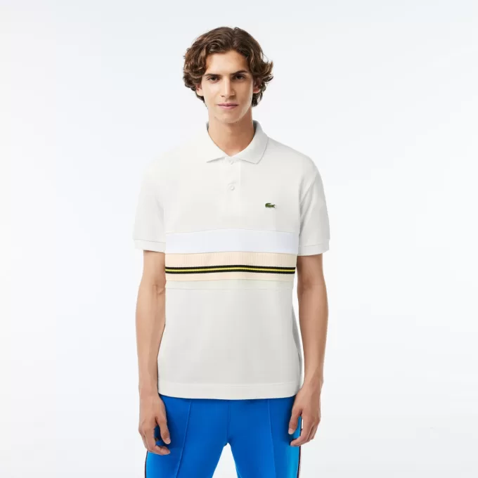 Fransk lavet poloshirt med kontraststriber