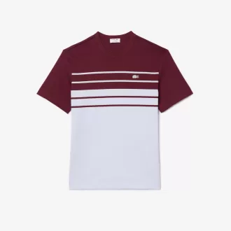Fransk lavet stribet T-shirt i kraftig bomuld