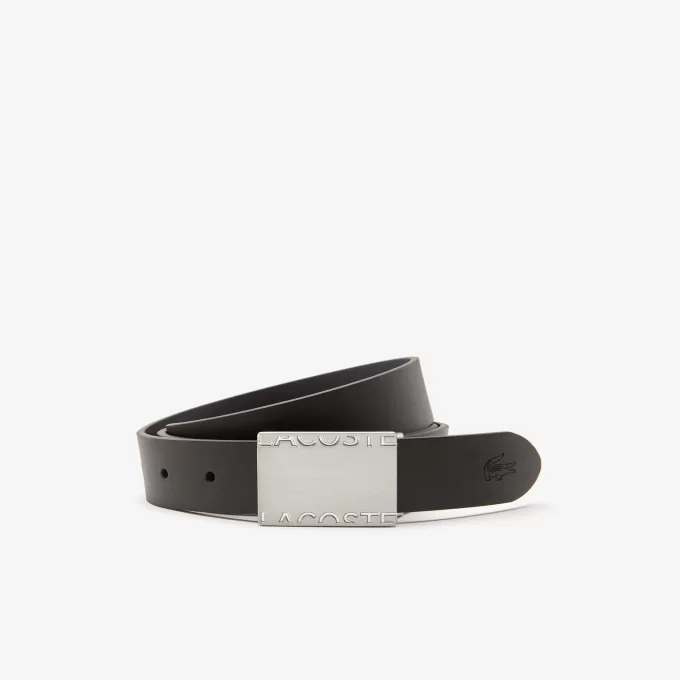 Gavesæt til mænds Lacoste-nål og fladt spændebælte