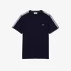 Herre Lacoste Regular Fit Logo Stripe T-shirt