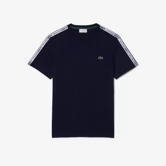 Herre Lacoste Regular Fit Logo Stripe T-shirt