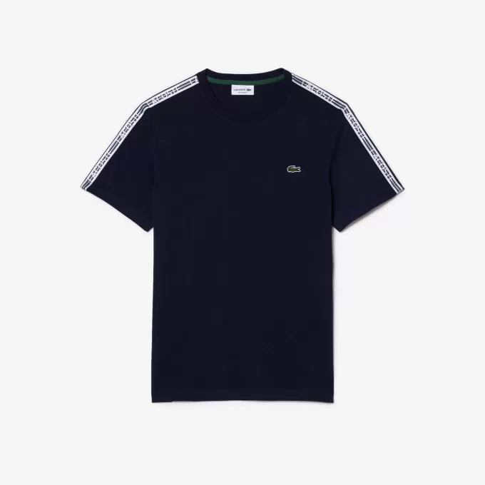 Herre Lacoste Regular Fit Logo Stripe T-shirt