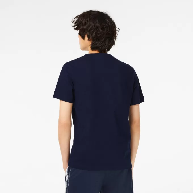 Herre Lacoste Regular Fit Logo Stripe T-shirt