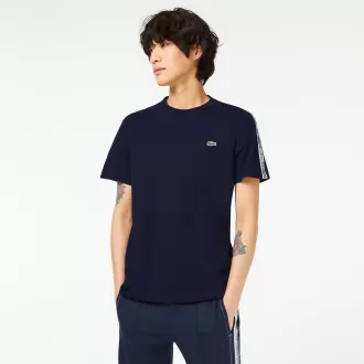 Herre Lacoste Regular Fit Logo Stripe T-shirt