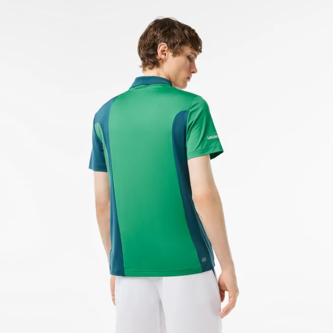 Herre Lacoste SPORT x Novak Djokovic Regular Fit Colour-Block Polo