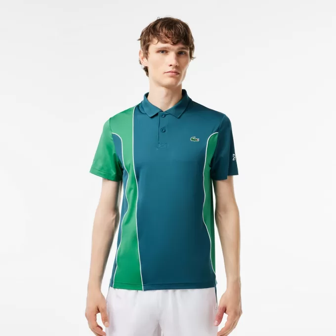 Herre Lacoste SPORT x Novak Djokovic Regular Fit Colour-Block Polo