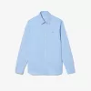 Herre Lacoste Slim Fit bomuldspoplinskjorte med fransk krave