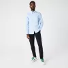 Herre Lacoste Slim Fit bomuldspoplinskjorte med fransk krave