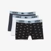 Herre Lacoste genbrugspolyester jersey Trunk Three-Pack