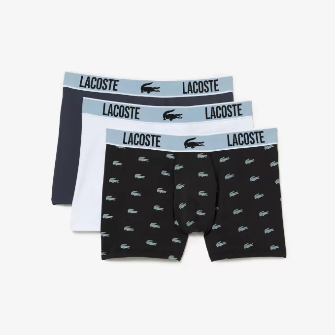 Herre Lacoste genbrugspolyester jersey Trunk Three-Pack