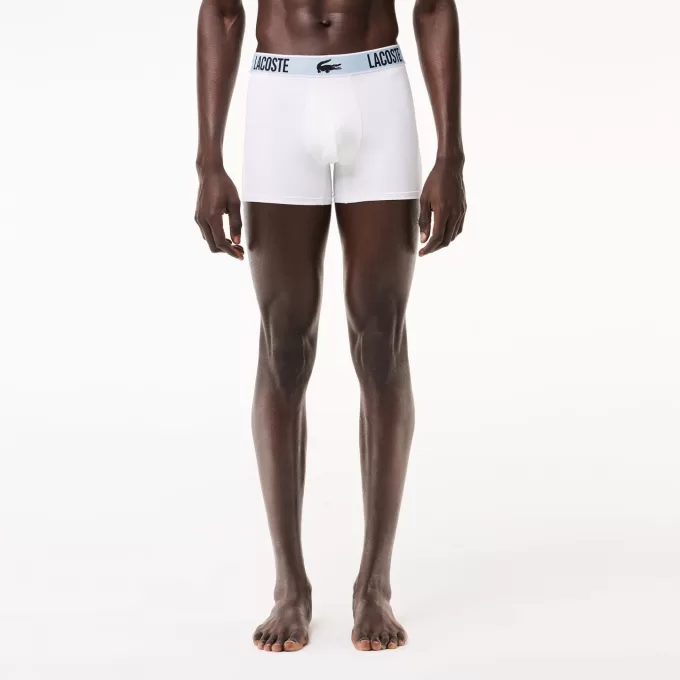 Herre Lacoste genbrugspolyester jersey Trunk Three-Pack