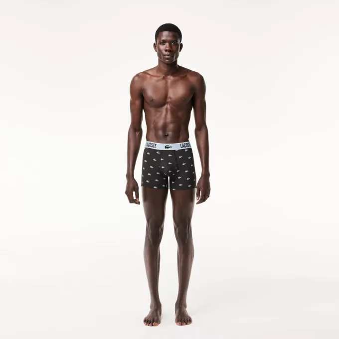 Herre Lacoste genbrugspolyester jersey Trunk Three-Pack