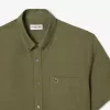Herre Lacoste kortærmet linned skjorte