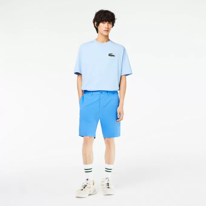 Herre Slim Fit Bermuda-shorts i stretch-bomuld