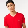 Herre V-hals Pima Cotton Jersey T-shirt