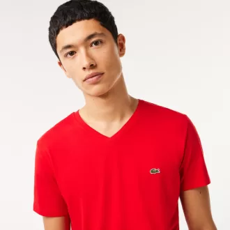 Herre V-hals Pima Cotton Jersey T-shirt