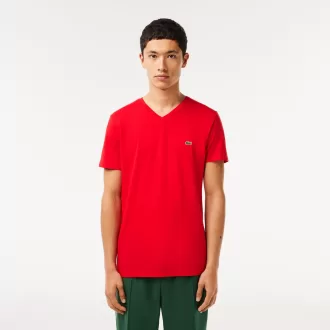 Herre V-hals Pima Cotton Jersey T-shirt