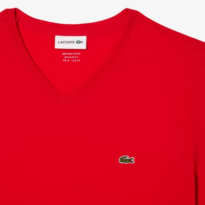 Herre V-hals Pima Cotton Jersey T-shirt