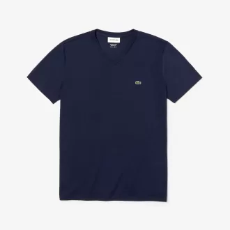 Herre V-hals Pima Cotton Jersey T-shirt