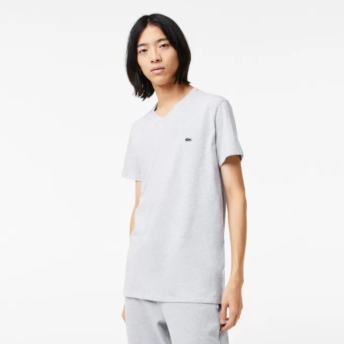 Herre V-hals Pima Cotton Jersey T-shirt