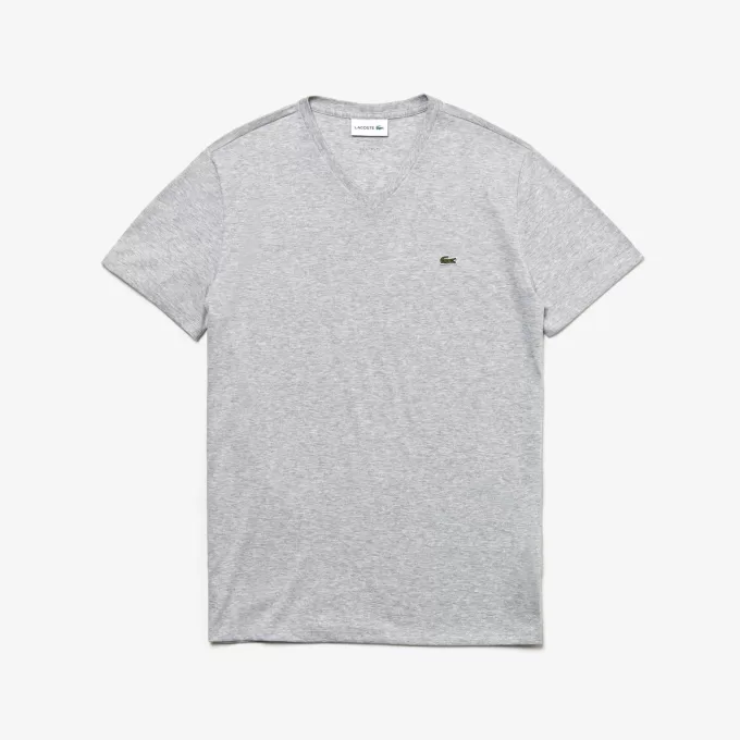 Herre V-hals Pima Cotton Jersey T-shirt