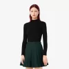 Højhalset 3D ribstrikket sweater