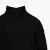 Højhalset 3D ribstrikket sweater