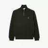 Højhalset interlock sweatshirt med lynlås