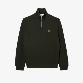 Højhalset interlock sweatshirt med lynlås