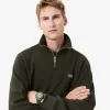 Højhalset interlock sweatshirt med lynlås