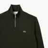 Højhalset interlock sweatshirt med lynlås