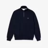 Højhalset interlock sweatshirt med lynlås