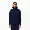 Højhalset interlock sweatshirt med lynlås