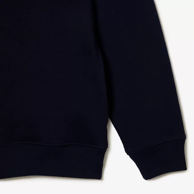 Højhalset interlock sweatshirt med lynlås
