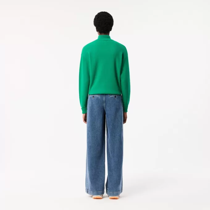 Højtaljede jeans med brede ben og stretch-denim