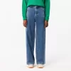 Højtaljede jeans med brede ben og stretch-denim