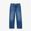 Indigo jeans med 5 lommer i lige snit