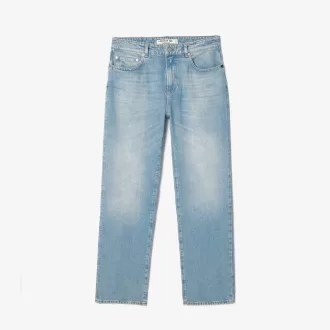 Indigo jeans med 5 lommer i lige snit