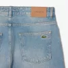 Indigo jeans med 5 lommer i lige snit