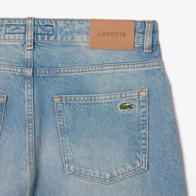 Indigo jeans med 5 lommer i lige snit