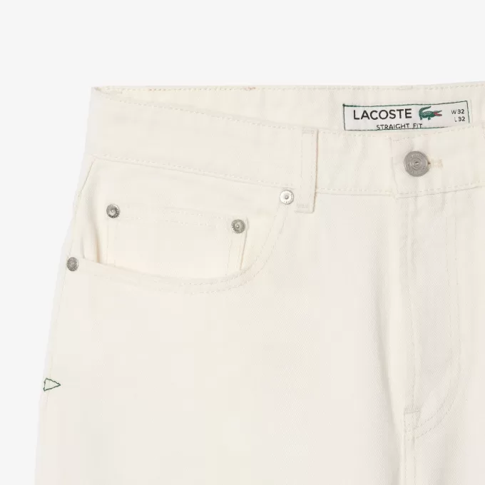 Indigo jeans med 5 lommer i lige snit