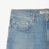 Indigo jeans med 5 lommer i lige snit