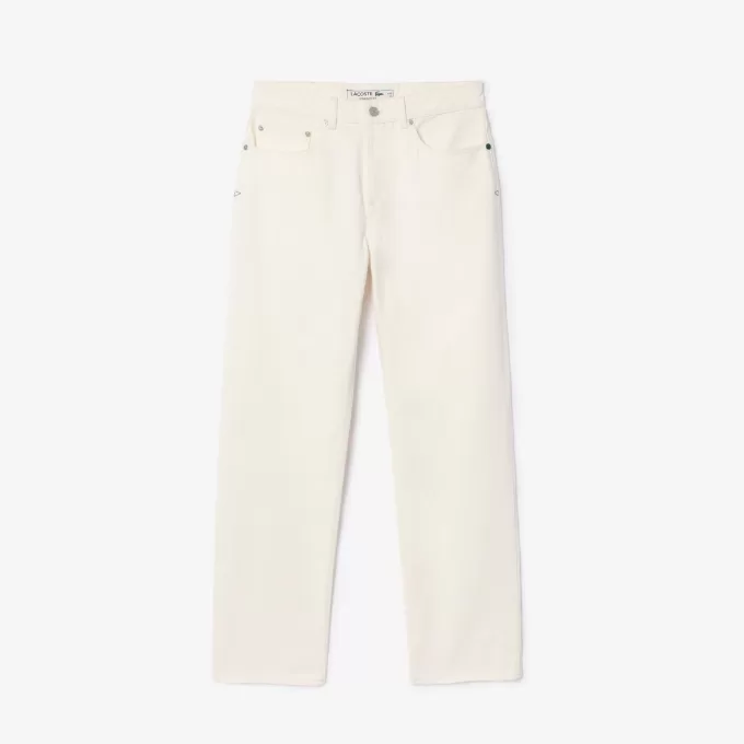 Indigo jeans med 5 lommer i lige snit