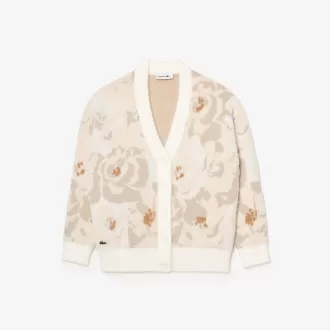 Jacquard Intarsia blomstercardigan