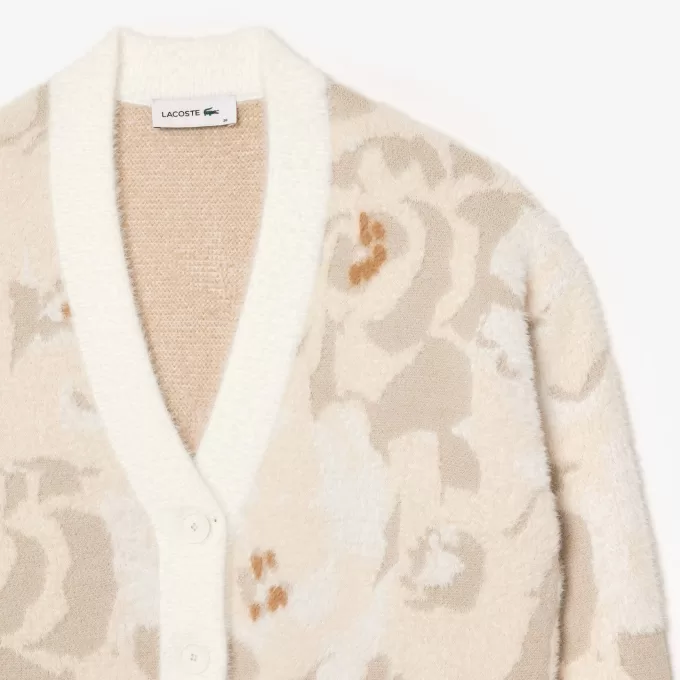 Jacquard Intarsia blomstercardigan