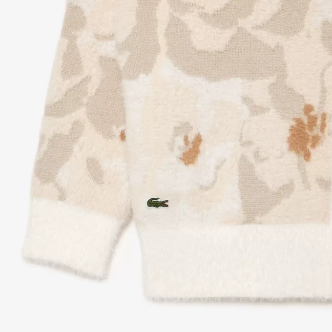 Jacquard Intarsia blomstercardigan