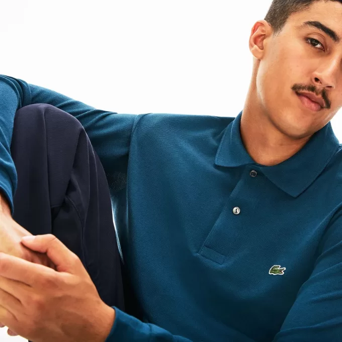 Klassisk pasform langærmet L.12.12 poloshirt