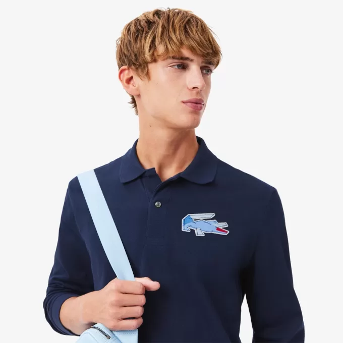 Klassisk pasform langærmet L.12.12 poloshirt