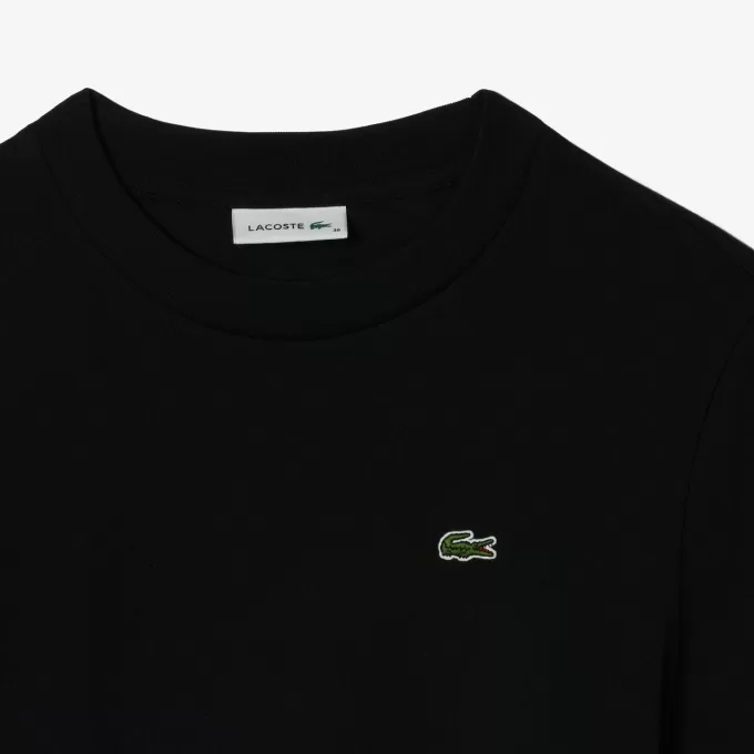 Kortærmet oversized jerseykjole i kontraststrim
