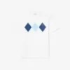 Kraftig T-shirt med Argyle print i bomuld